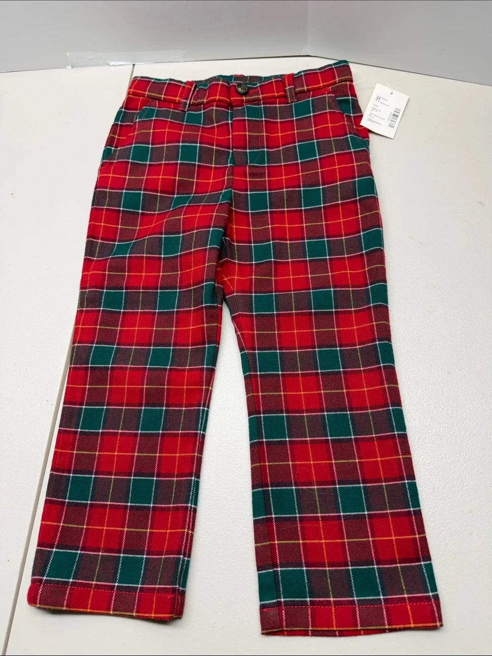 Boys Plaid Dress Pants - Holiday Traditions - Red. NWT